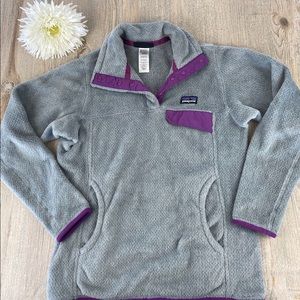 Patagonia sweatshirt gray 1/4 snap extra small XS